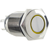 TYJ 16-261 Кнопка металева пласка з підсвічуванням, 1NO+1NC, жовта 220V. TYJ 16-261 Кнопка металева пласка з підсвічуванням, 1NO+1NC, жовта 220V.