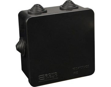 Розподільча  коробка серії UAtmo Jet Black 100*100*50 (уп. 20шт)