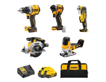 Набір з п’яти інструментів акумуляторних DeWALT DCK502P3