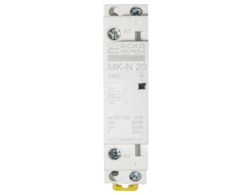 Модульний контактор MK-N 1P 20A 1NO 220V