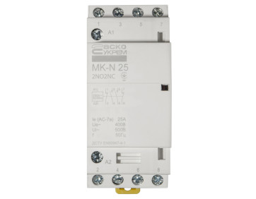 Модульний контактор MK-N 4P 25A 2NO2NC 220V