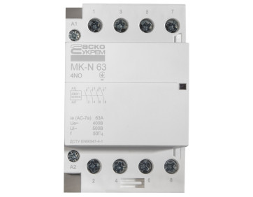 Модульний контактор MK-N 4P 63A 4NO 220V