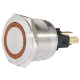 TYJ 22-271 Кнопка металева пласка з підсвічуванням, 1NO+1NC, жовта 24V. TYJ 22-271 Кнопка металева пласка з підсвічуванням, 1NO+1NC, жовта 24V.
