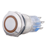 TYJ 19-272 Кнопка металева пласка з підсвічуванням, 2NO+2NC, жовта 220V. TYJ 19-272 Кнопка металева пласка з підсвічуванням, 2NO+2NC, жовта 220V.