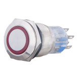 TYJ 19-272 Кнопка металева пласка з підсвічуванням, 2NO+2NC, червона 220V. TYJ 19-272 Кнопка металева пласка з підсвічуванням, 2NO+2NC, червона 220V.
