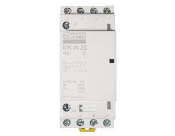 Модульный контактор MK-N 4P 25A 4NO 220V Модульный контактор MK-N 4P 25A 4NO 220V
