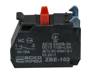ZBE-102 N/C Контакт для кнопок TB5