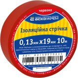 Лента изоляционная 0,13мм*19мм/10м красная изоляционная 0,13мм*19мм/10м красная