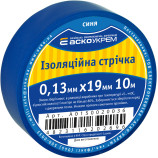Стрічка ізоляційна 0,13мм*19мм/10м синя Стрічка ізоляційна 0,13мм*19мм/10м синя