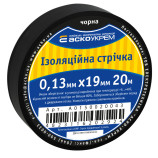 Стрічка ізоляційна 0,13мм*19мм/20м чорна Стрічка ізоляційна 0,13мм*19мм/20м чорна