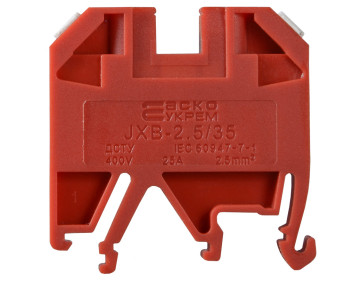 Клеммник JXB 2,5/35 красный