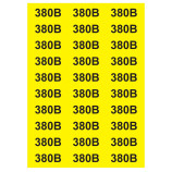 Наліпки "Знак "380 В" жовтий 38х90"