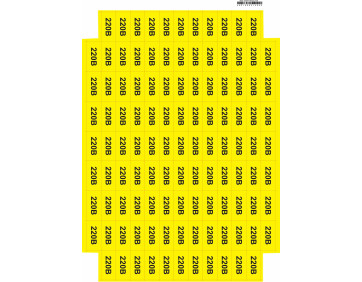 Наліпки "Знак "220 В" жовтий 45х22"