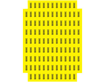 Наліпки "Знак "380 В" жовтий 45х22"