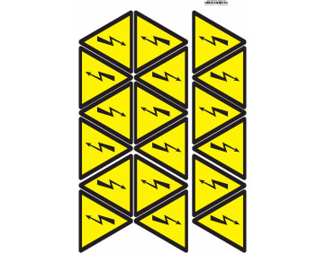 Наліпки "Знак"Небезпека ураження електричним струмом" 100 мм"