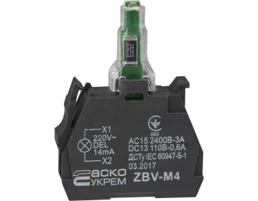 ZBV-M4 Блок для подсветки красный 220В для кнопок TB5