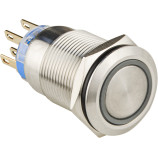 TYJ 19-272 Кнопка металева пласка з підсвічуванням, 2NO+2NC, зелена 12V. TYJ 19-272 Кнопка металева пласка з підсвічуванням, 2NO+2NC, зелена 12V.