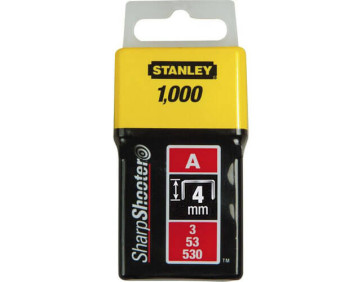 Скобы тип А высотой 4 мм, для степлера ручного Light Duty, в упаковке 1000 шт STANLEY 1-TRA202T