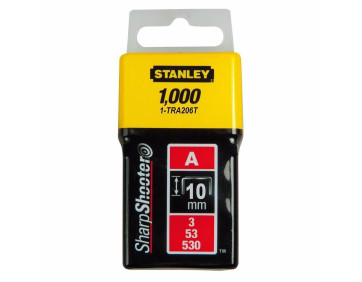 Скобы тип А высотой 10 мм, для степлера ручного Light Duty, в упаковке 1000 шт STANLEY 1-TRA206T
