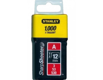 Скобы тип А высотой 12 мм, для степлера ручного Light Duty, в упаковке 1000 шт STANLEY 1-TRA208T