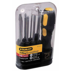 Отвертка - набор Multifunctional с девятью сменными стержнями - битами STANLEY 0-62-511