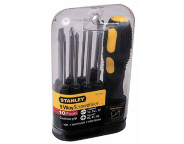 Отвертка - набор Multifunctional с девятью сменными стержнями - битами STANLEY 0-62-511