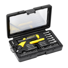 Битодержатель отверточного типа Pistol Grip Ratchet с храповым механизмом и набором из тридцати семи бит