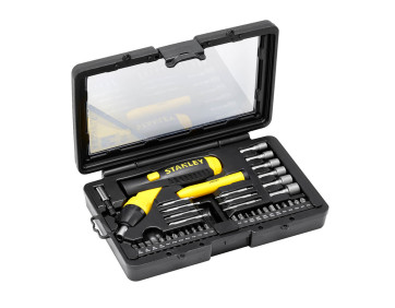 Бітотримач викруткового типу Pistol Grip Ratchet з храповим механізмом і набором з тридцяти семи біт