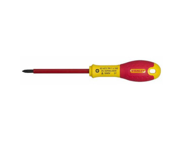 Отвертка электрика FatMax VDE 1000V изолированная с жалом под шлиц Ph2 длиной 125 мм STANLEY 0-65-416