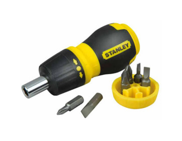 Викрутка - набір Multibit Stubby, реверсивна, з шістьма змінними бітами STANLEY 0-66-358