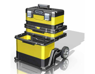 Ящик металлопластмассовий Rolling Workshop, розміри 568x730x389 мм, на колесах STANLEY 1-95-621