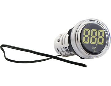 Круглий цифровий вимірювач температури ED16-22WD  -25С - 150С (білий)
