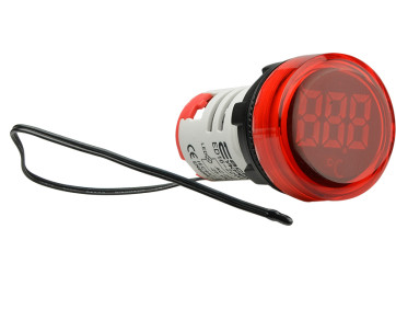 Круглий цифровий вимірювач температури ED16-22WD  -25С - 150С (червоний)