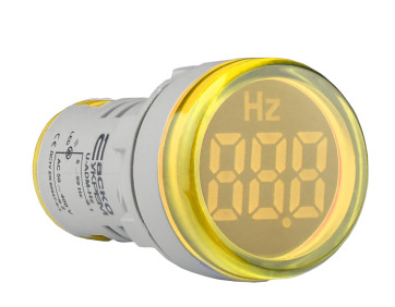Світлосигнальна арматура з індикатором частоти серії U-ADM-Hz ᴓ22мм, кругла, жовта