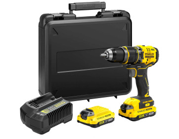 Дриль-шурупокрут ударний акумуляторний безщітковий STANLEY FATMAX SFMCD721D2K