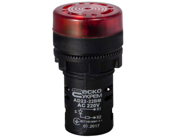 Зумер блимаючий AD22-22 BM/r червоний 220V АC