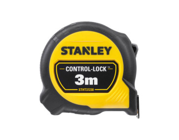 Рулетка вимірювальна CONTROL-LOCK довжиною 3 м, шириною 19 мм, в обгумованому корпусі, з подвійною ш
