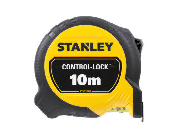 Рулетка вимірювальна CONTROL-LOCK довжиною 10 м, шириною 25 мм, в обгумованому корпусі, з подвійною