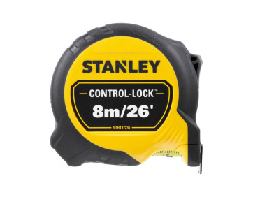 Рулетка вимірювальна CONTROL-LOCK довжиною 8 м/26, шириною 25 мм, в обгумованому корпусі, з подвійно