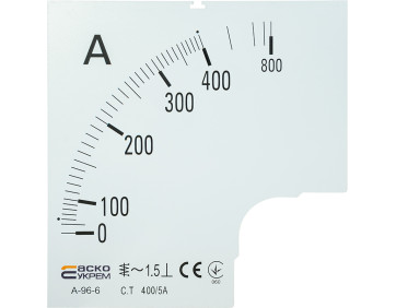 Шкала 400/5А до амперметра А-96-6