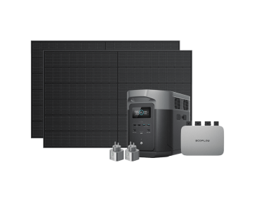 Комплект EcoFlow PowerStream - мікроінвертор 600W + зарядна станція Delta Max 2000 та сонячні панелі