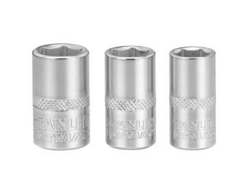 Набір торцевих головок 1/4 Maxi Drive, із шестигранним профілем, 3 шт: 8, 9, 10 мм STANLEY FMMT17091