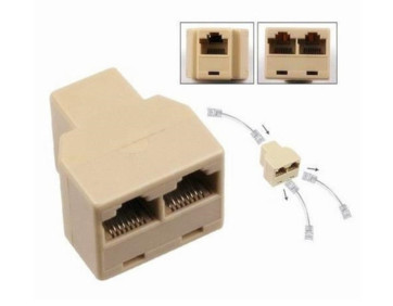 Прохідний адаптер кат.5e UTP, тип RJ45 + 2 RJ45 TNSy