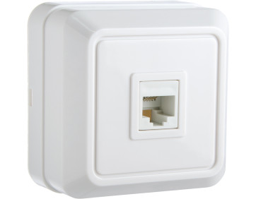 Розетка телефонна РЗtf-1-Ct-W (біла)