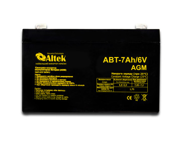 Акумулятор ALTEK ABT 7Ah 6V AGM