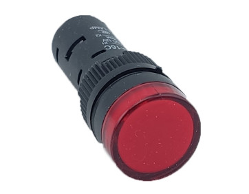 Лампа AD16DS d16mm 12В AC/DC червоний TNSy