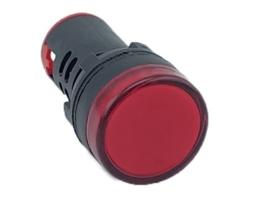 Лампа AD22DS d22mm 12В AC/DC червоний TNSy