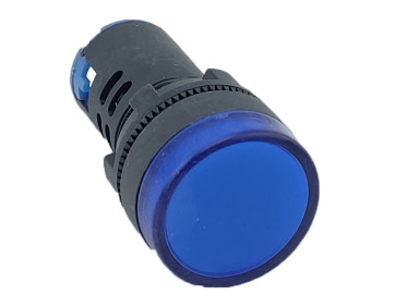 Лампа AD22DS d22mm 12В AC/DC синій TNSy