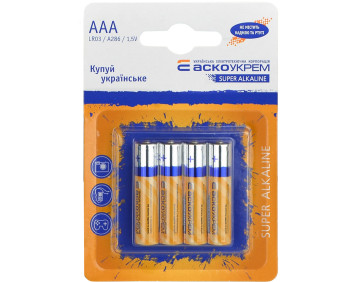 Батарейка лужна AАА.LR03.BL4 (blister 4)