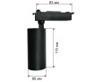Трековий світильник Accente A-30-01 30Вт 4200К чорний - Фото 3